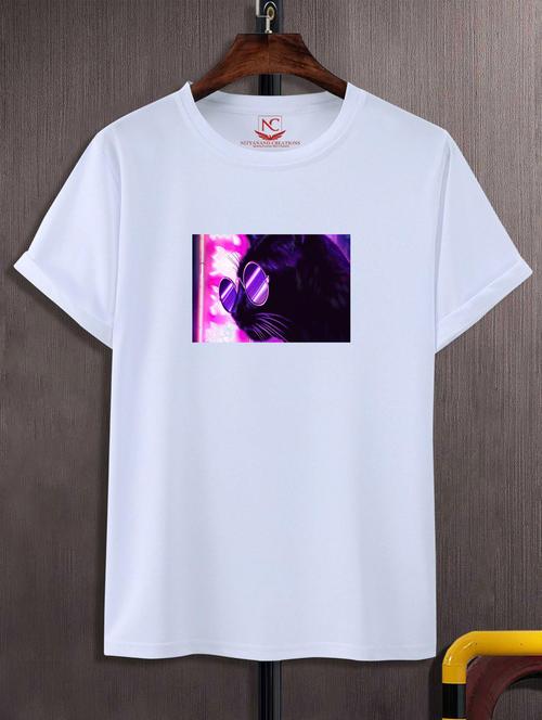 unisex white graphic printed t-shirt - 20882444 - Standard Image - 0