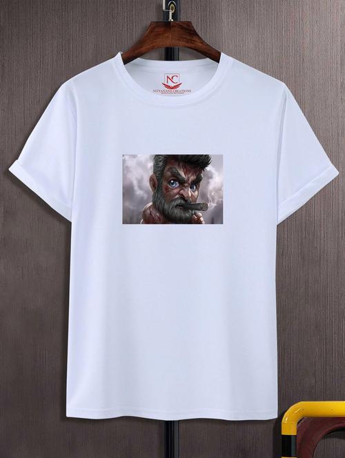 unisex white graphic printed t-shirt - 20882447 -  Standard Image - 0