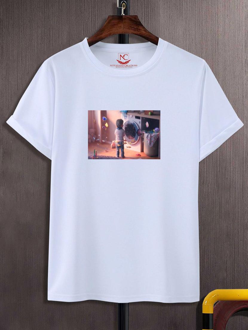 unisex white graphic printed t-shirt - 20882448 - Zoom Image - 0