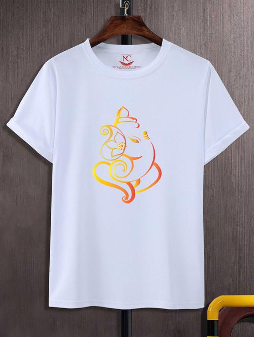 unisex white polyester graphic t-shirt - 20882453 -  Standard Image - 0