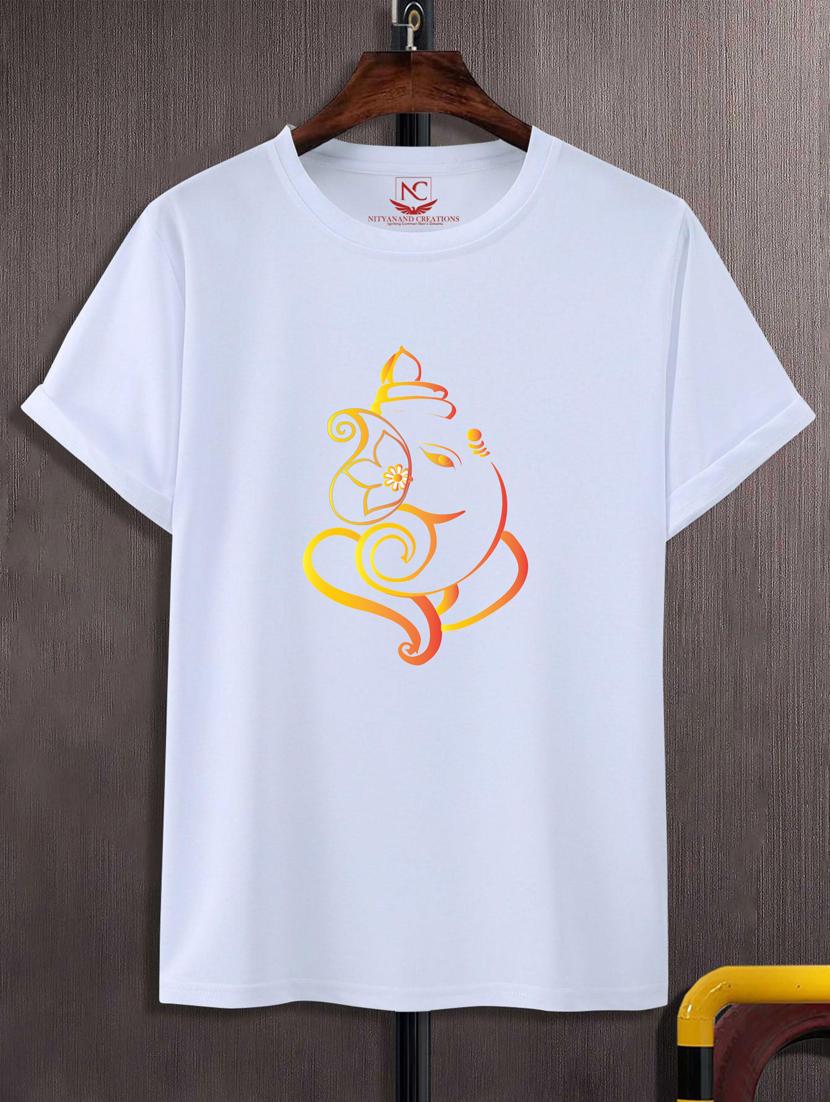 unisex white polyester graphic t-shirt - 20882453 -  Zoom Image - 0