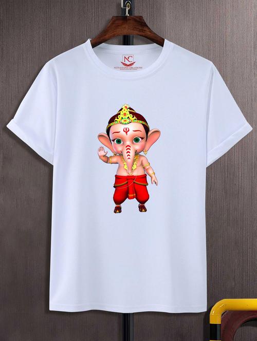 unisex white graphic printed t-shirt - 20882456 -  Standard Image - 0