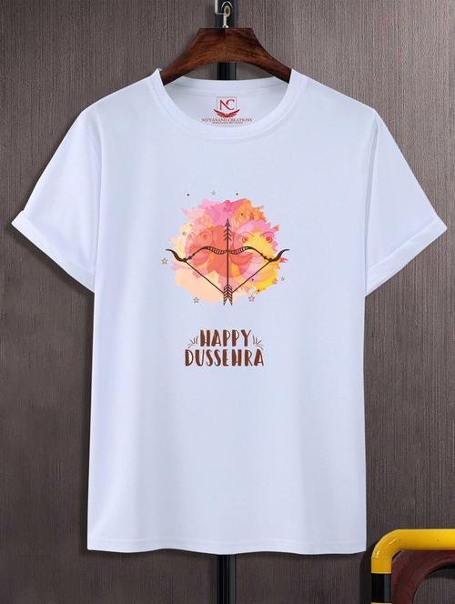 unisex white graphic print t-shirt - 20882459 - Standard Image - 0