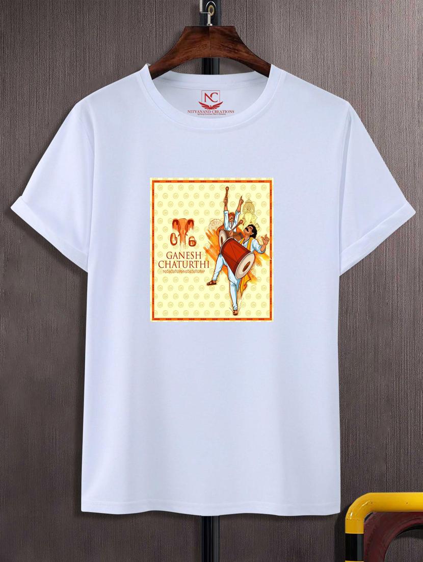 unisex white graphic printed t-shirt - 20882464 -  Zoom Image - 0
