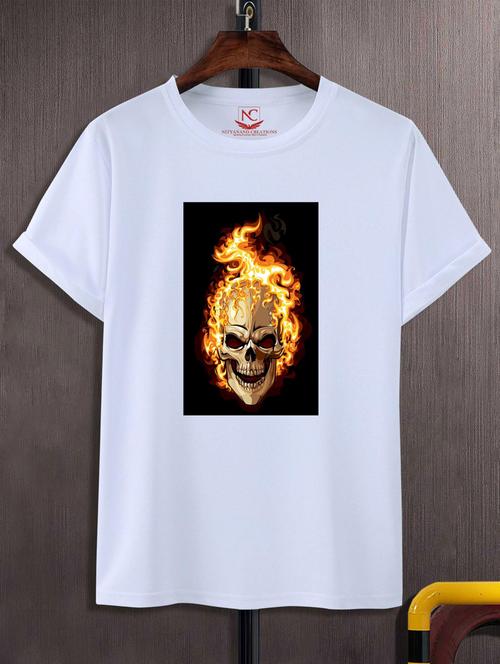 unisex white graphic printed t-shirt - 20882468 -  Standard Image - 0