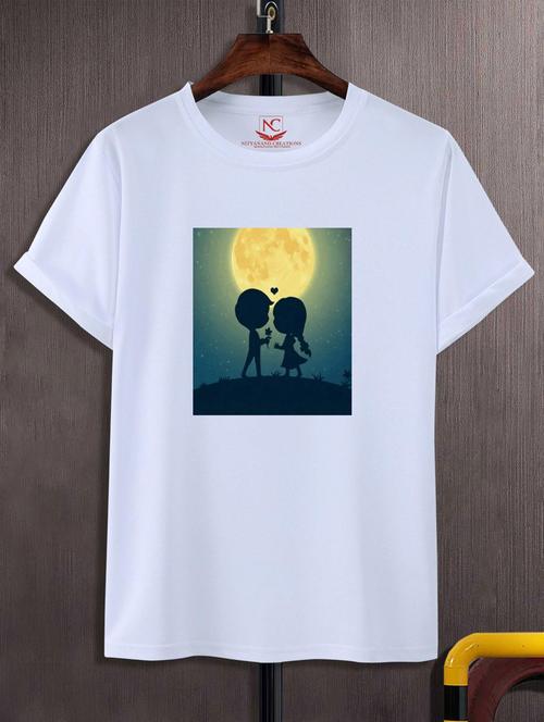 unisex white graphic printed t-shirt - 20882471 -  Standard Image - 0