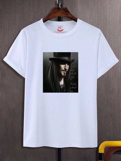 unisex white graphic printed t-shirt - 20882472 - Standard Image - 0