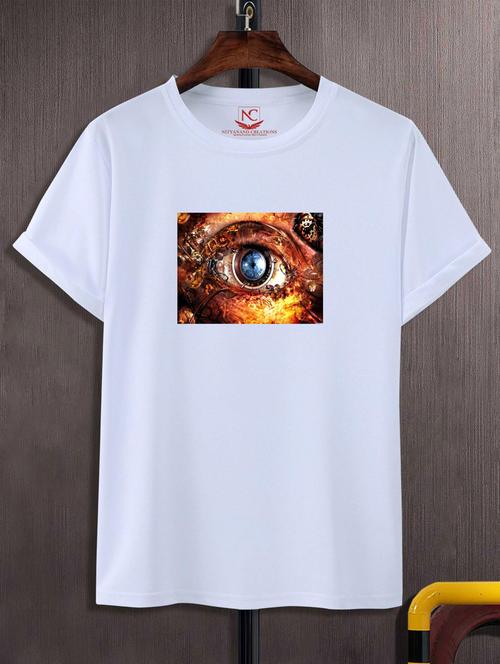 unisex white graphic printed t-shirt - 20882485 -  Standard Image - 0