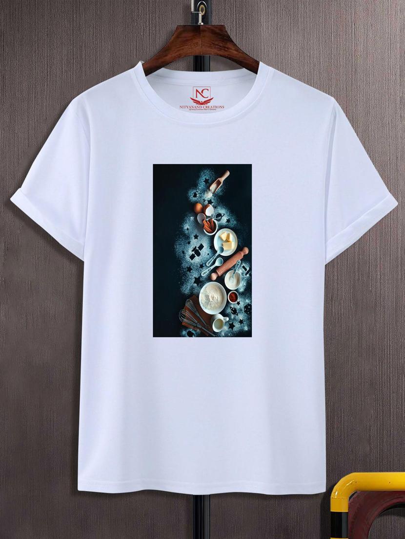 unisex white graphic printed t-shirt - 20882487 -  Zoom Image - 0