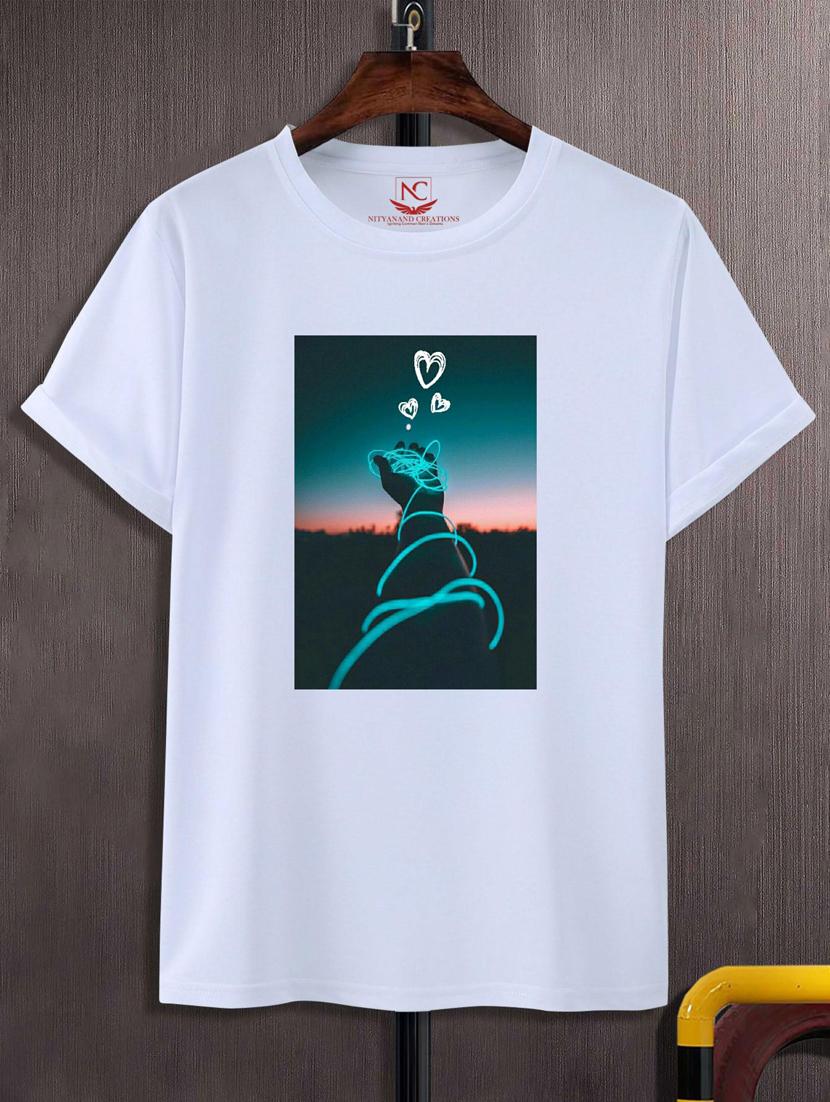 unisex white polyester graphic t-shirt - 20882488 -  Zoom Image - 0