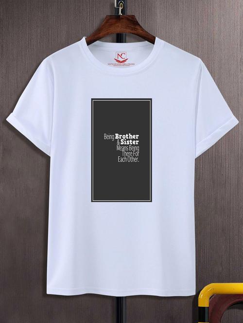 unisex white graphic print t-shirt - 20882489 -  Standard Image - 0