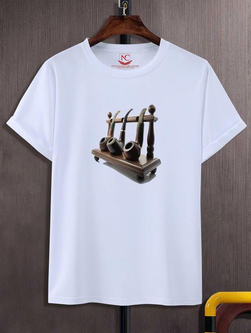 unisex white graphic printed t-shirt - 20882493 -  Standard Image - 0