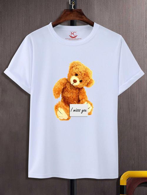 unisex white graphic printed t-shirt - 20882496 -  Standard Image - 0