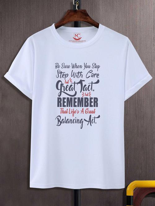 unisex white polyester graphic t-shirt - 20882525 - Standard Image - 0