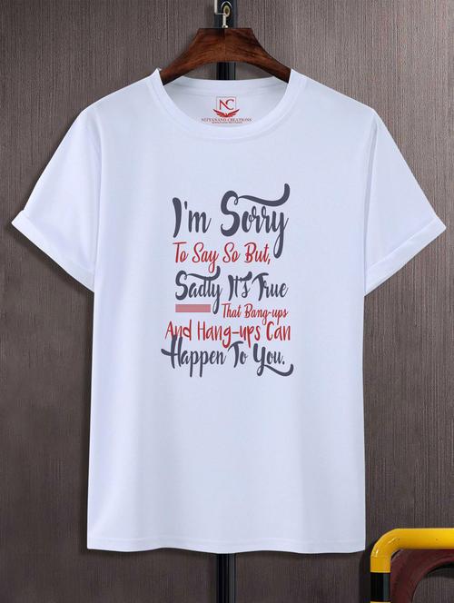 unisex white polyester graphic t-shirt - 20882526 -  Standard Image - 0