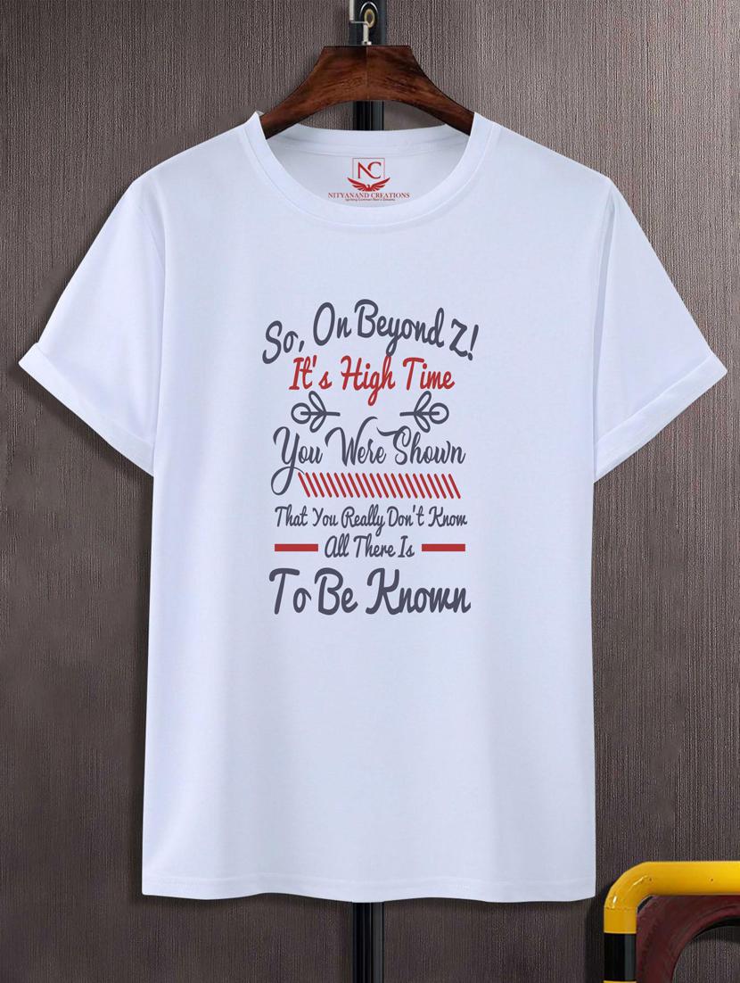 unisex white graphic printed t-shirt - 20882532 -  Zoom Image - 0