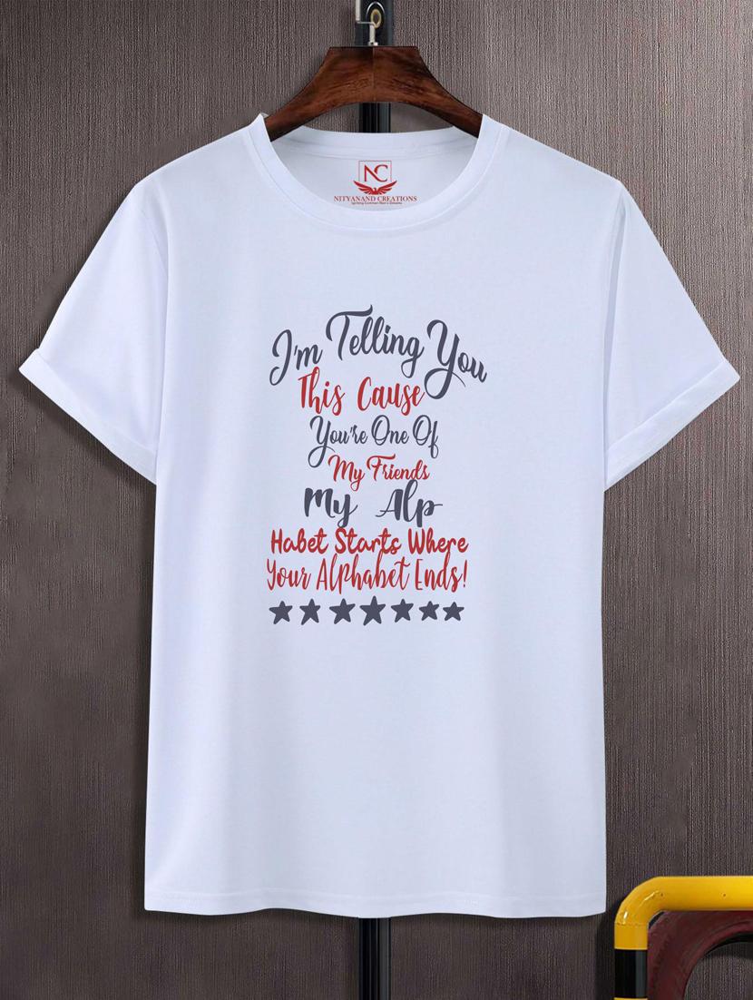 unisex white polyester graphic t-shirt - 20882536 - Zoom Image - 0