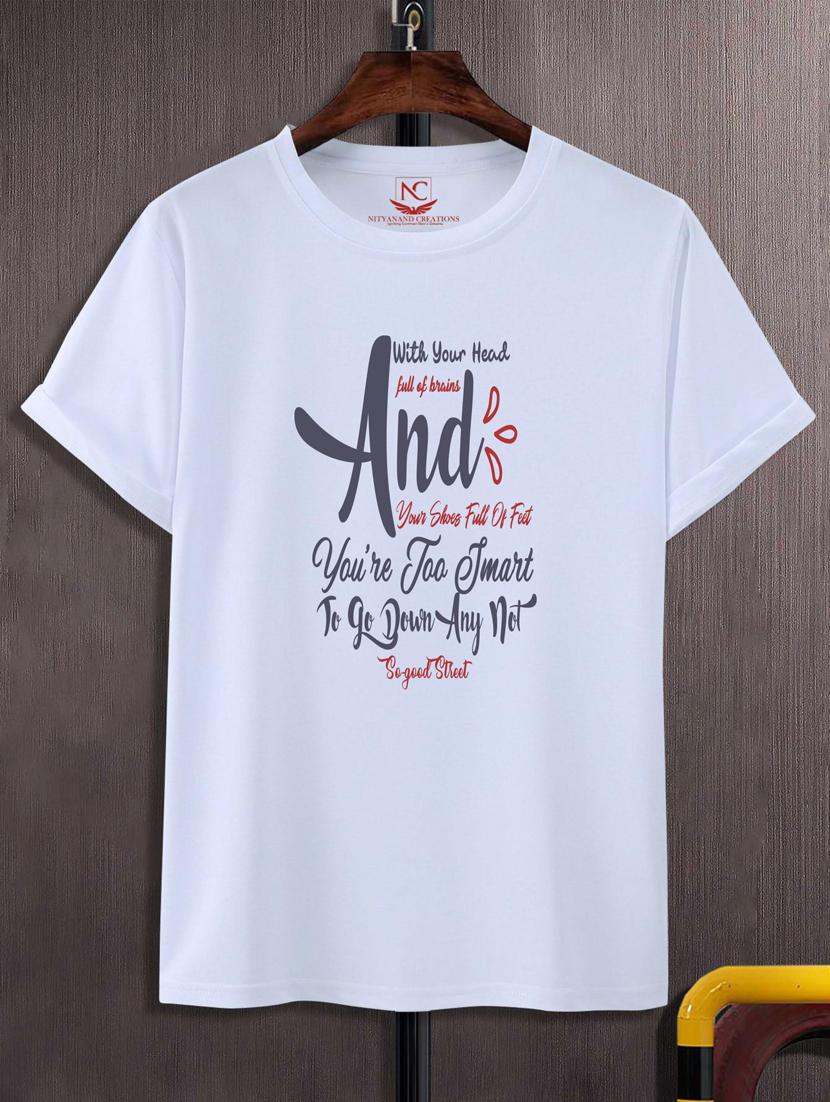 unisex white graphic printed t-shirt - 20882537 -  Zoom Image - 0