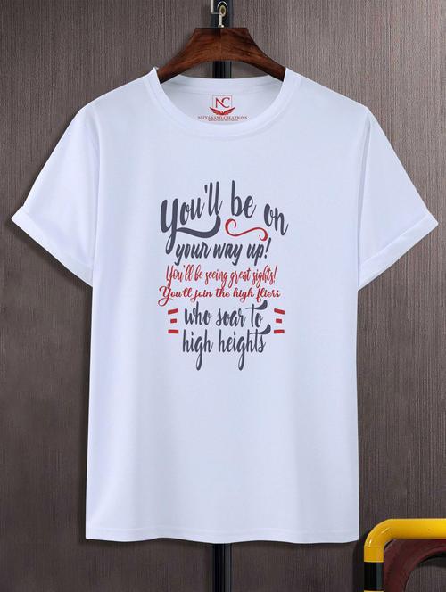 unisex white graphic printed t-shirt - 20882540 -  Standard Image - 0