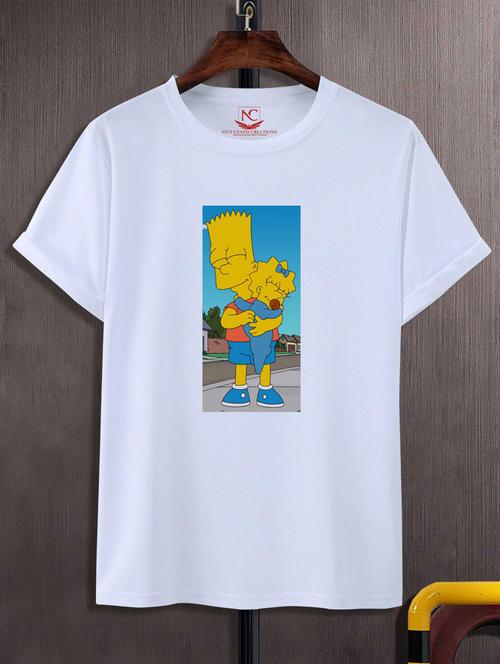 unisex white graphic printed t-shirt - 20882554 -  Standard Image - 0