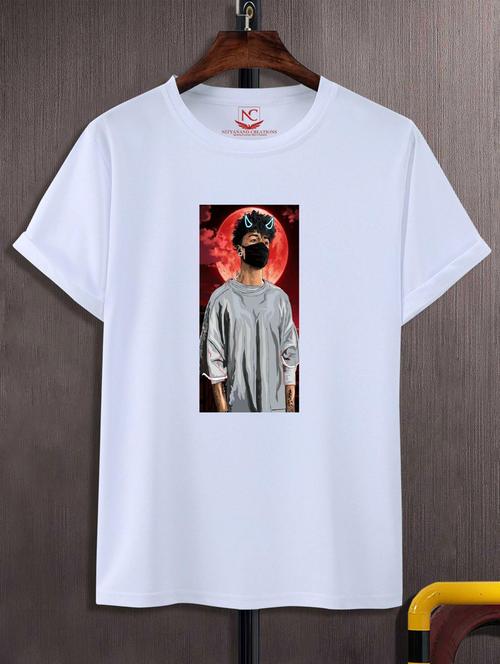 unisex white graphic print t-shirt - 20882555 - Standard Image - 0