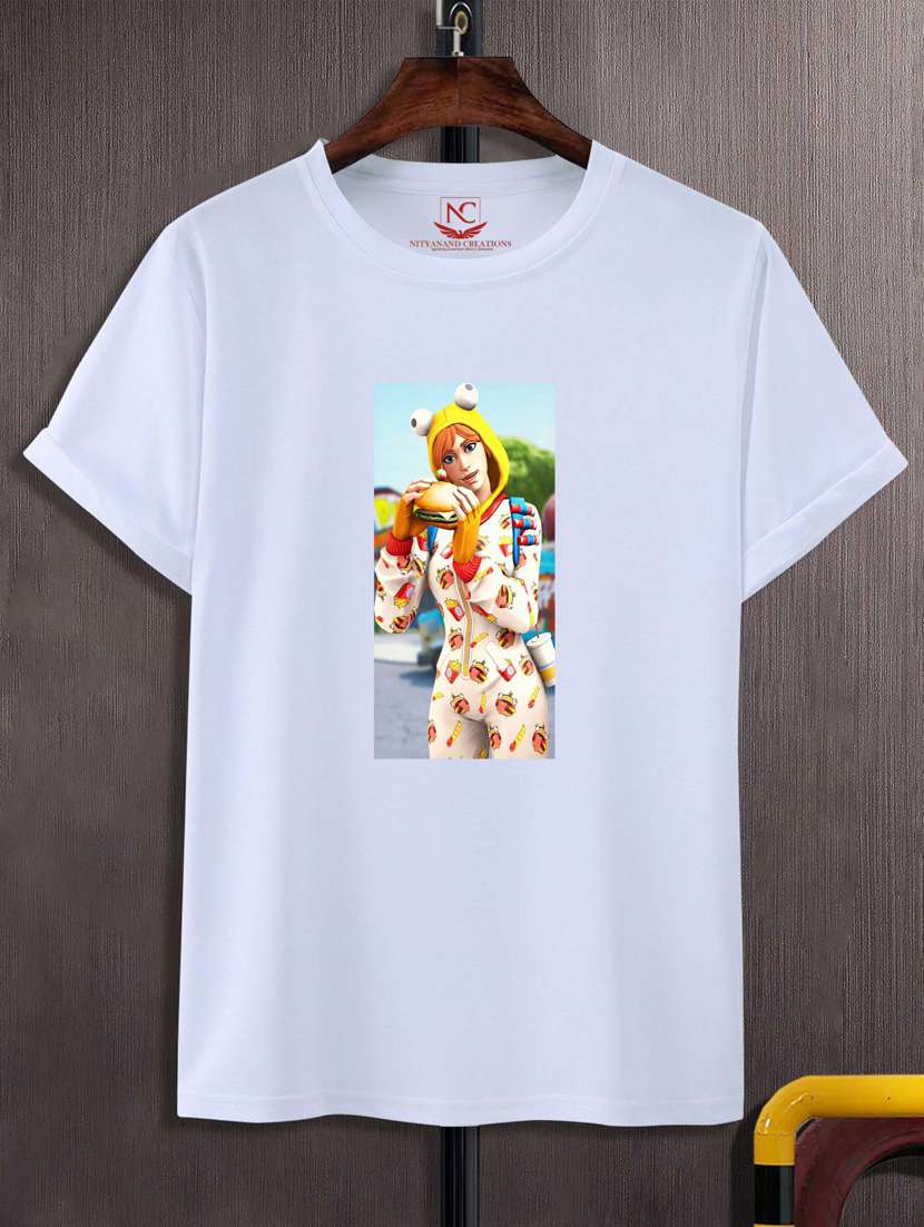 unisex white graphic printed t-shirt - 20882557 - Zoom Image - 0