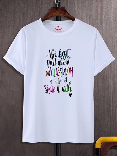 unisex white graphic printed t-shirt - 20882563 -  Standard Image - 0
