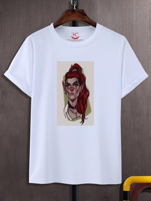 unisex white graphic printed t-shirt - 20882569 -  Standard Image - 0