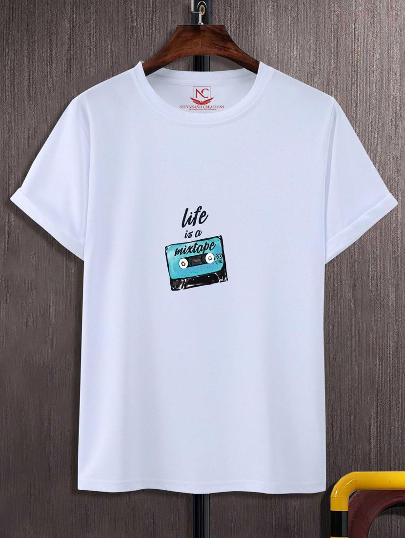 unisex white graphic printed t-shirt - 20882571 - Zoom Image - 0