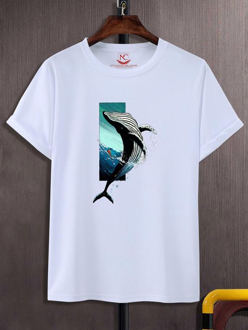 unisex white graphic print t-shirt - 20882573 -  Standard Image - 0
