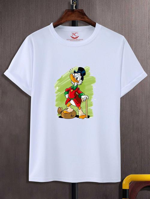 unisex white graphic printed t-shirt - 20882580 - Standard Image - 0