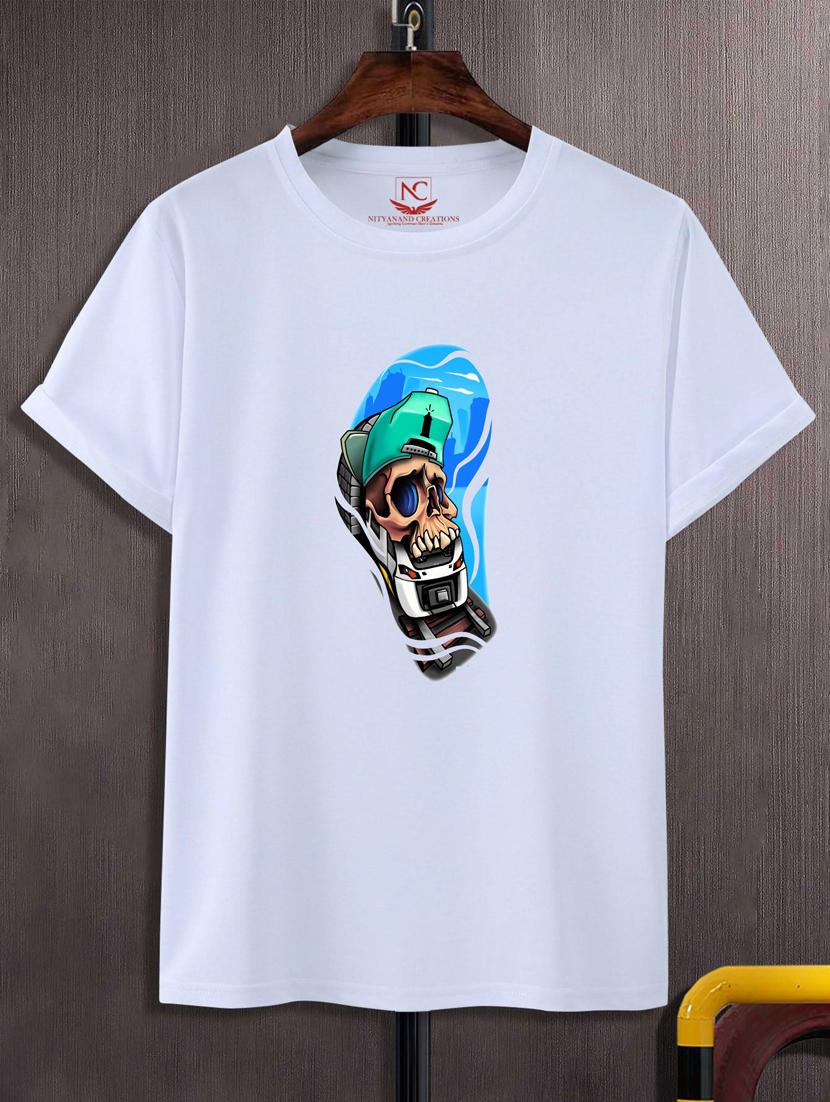 unisex white polyester graphic t-shirt - 20882583 - Zoom Image - 0