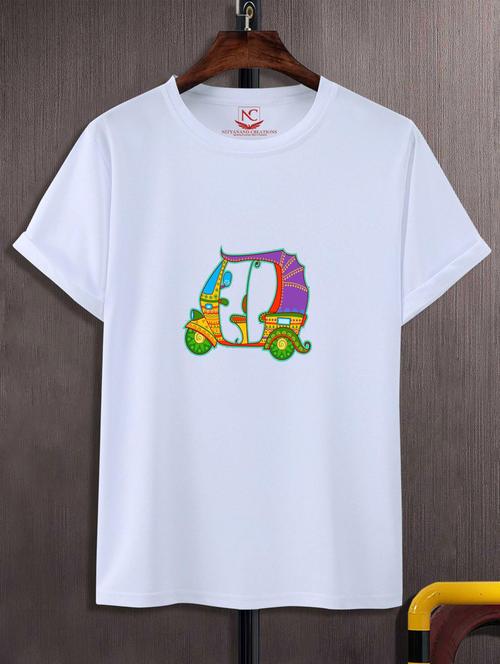 unisex white graphic printed t-shirt - 20882594 -  Standard Image - 0