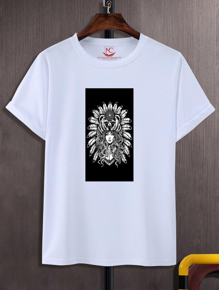 unisex white graphic printed t-shirt - 20882595 - Zoom Image - 0