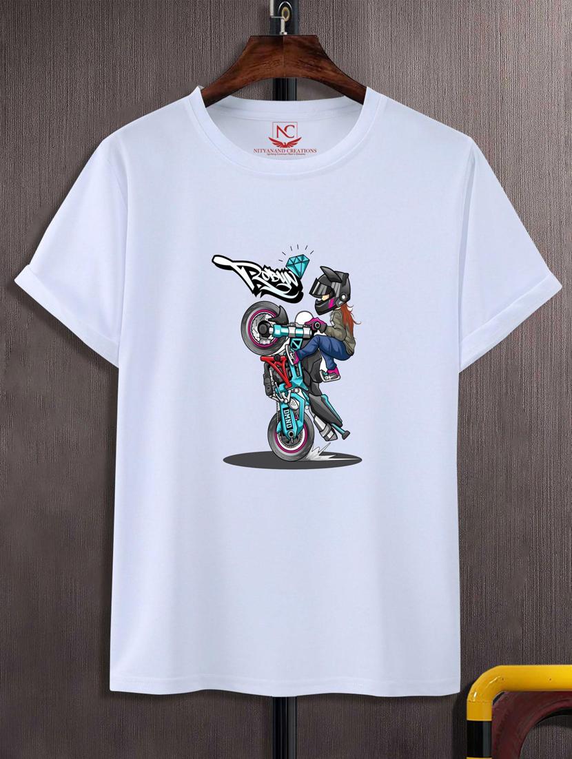 unisex white graphic printed t-shirt - 20882603 - Zoom Image - 0