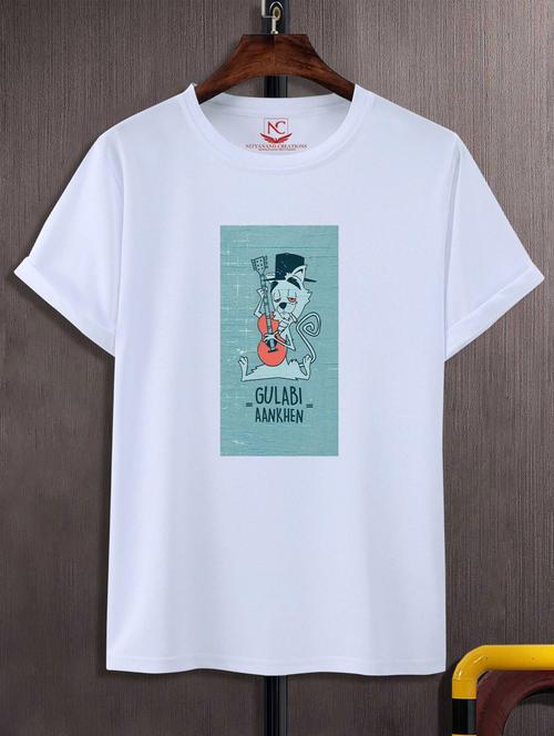 unisex white graphic printed t-shirt - 20882605 - Standard Image - 0