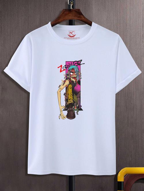 unisex white graphic printed t-shirt - 20882607 - Standard Image - 0
