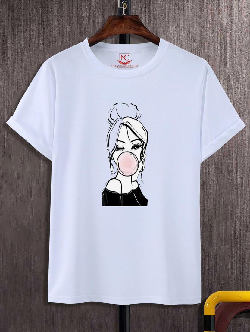unisex white graphic print t-shirt - 20882616 -  Zoom Image - 0