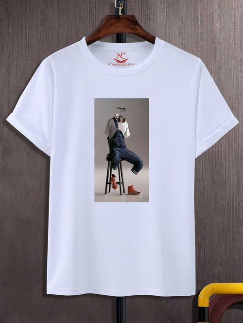 unisex white polyester graphic t-shirt - 20882617 - Standard Image - 0