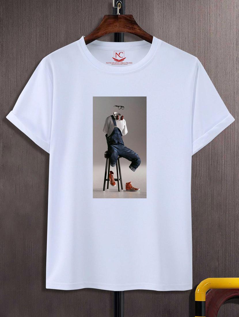 unisex white polyester graphic t-shirt - 20882617 - Zoom Image - 0