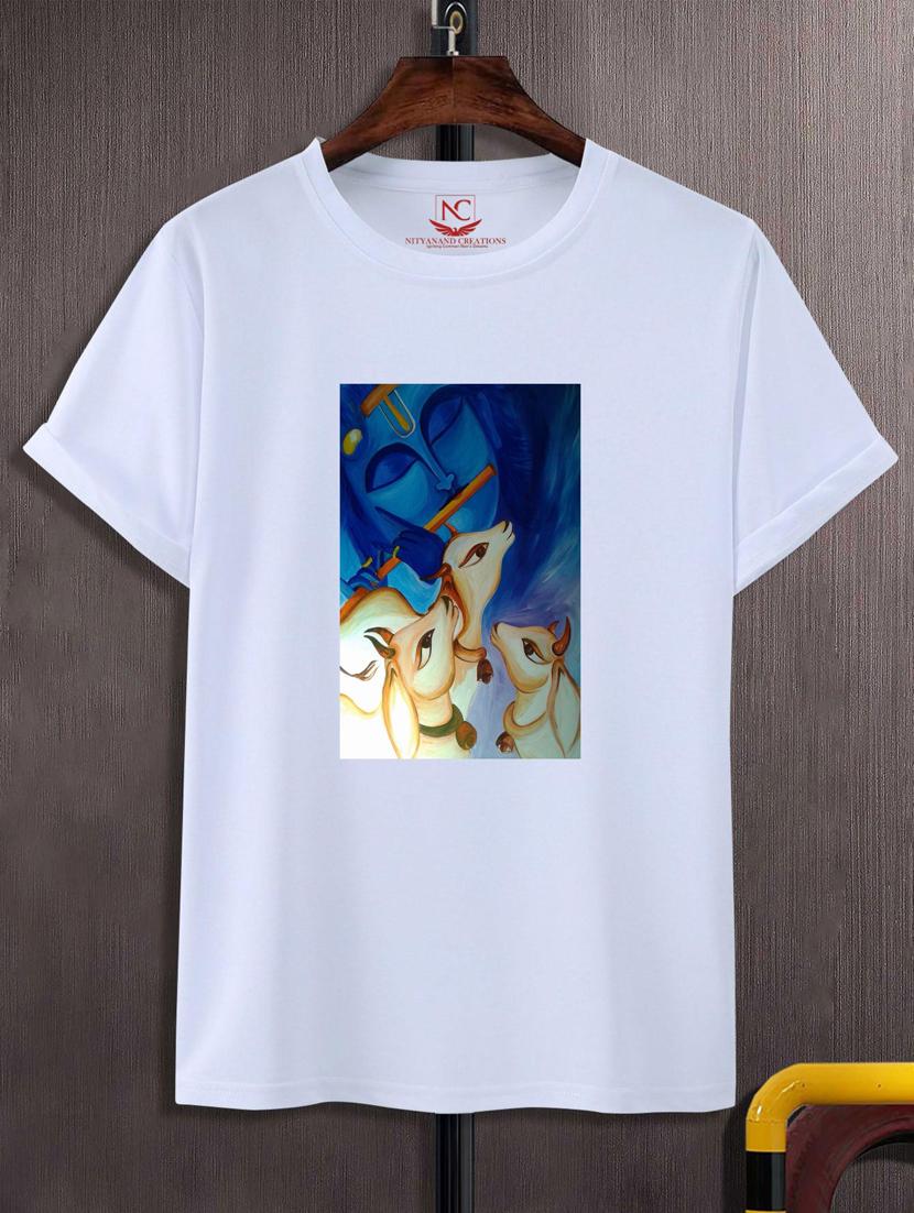 unisex white graphic printed t-shirt - 20882619 - Zoom Image - 0