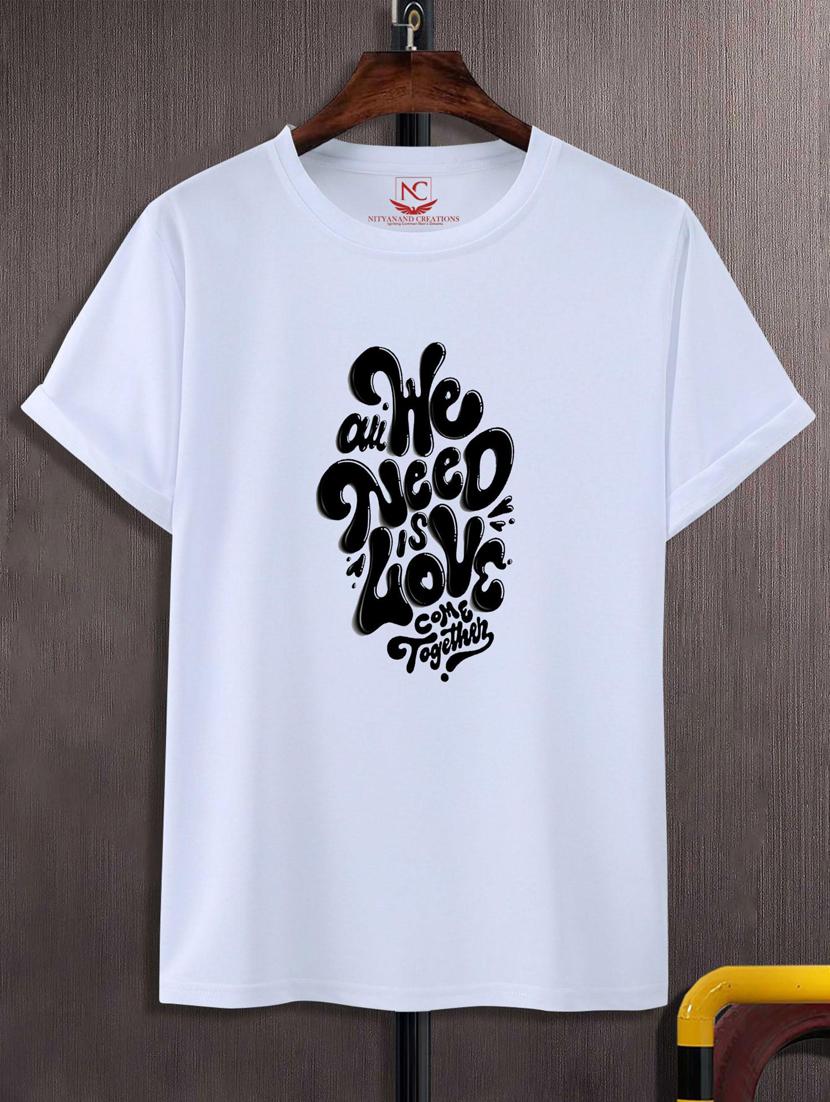 unisex white graphic printed t-shirt - 20882622 -  Zoom Image - 0