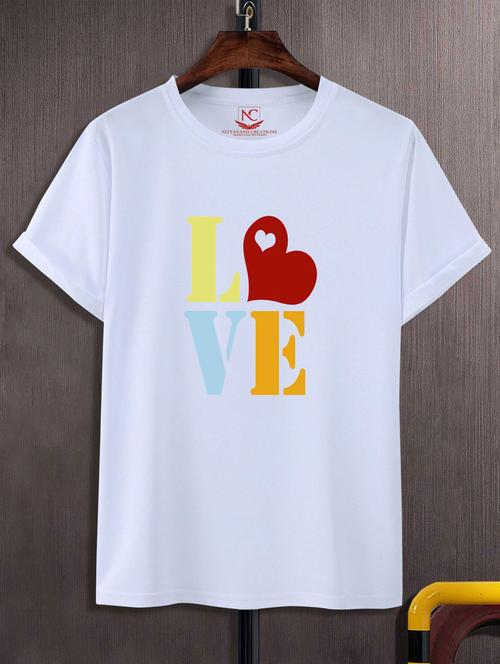 unisex white graphic printed t-shirt - 20882630 -  Standard Image - 0