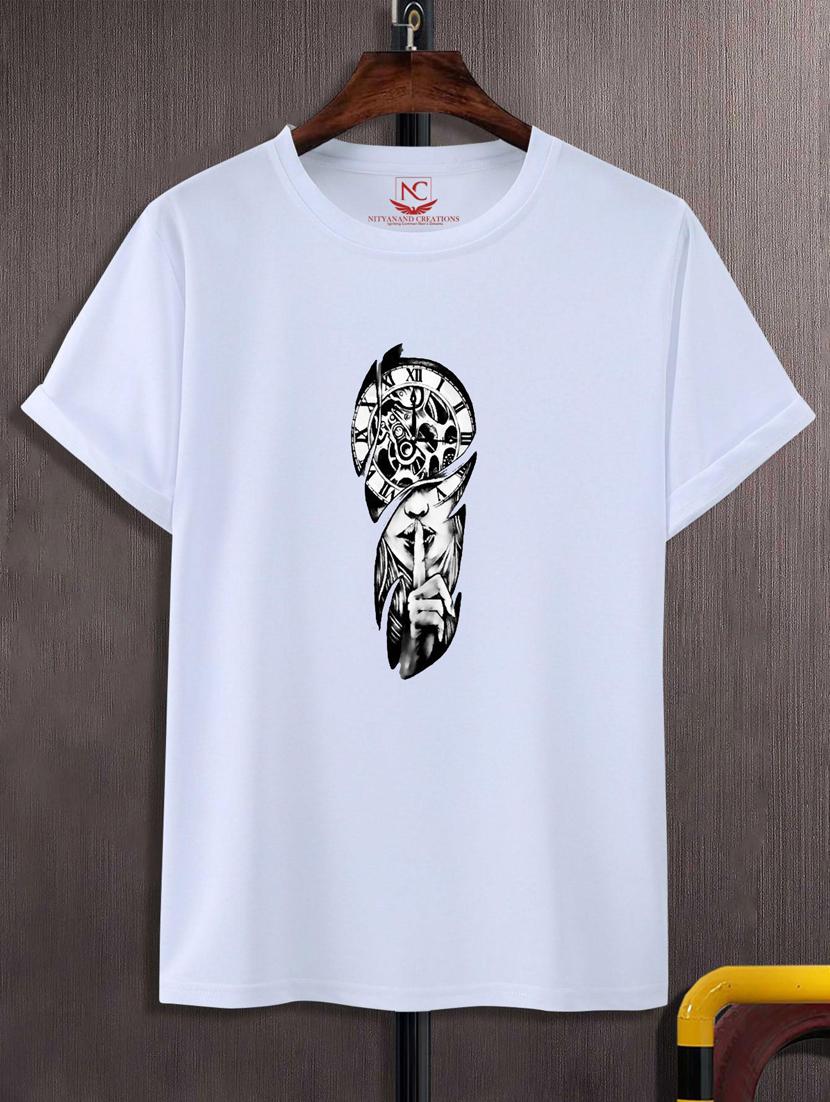 unisex white polyester graphic t-shirt - 20882631 -  Zoom Image - 0