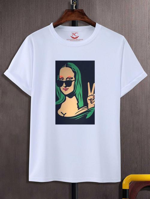 unisex white graphic printed t-shirt - 20882641 -  Standard Image - 0