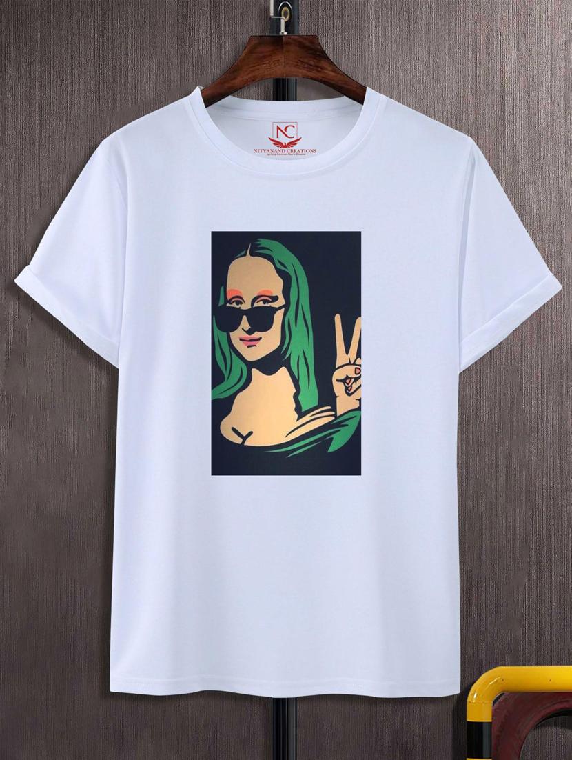 unisex white graphic printed t-shirt - 20882641 -  Zoom Image - 0
