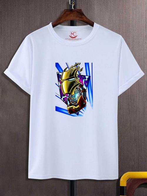 unisex white graphic printed t-shirt - 20882645 - Standard Image - 0