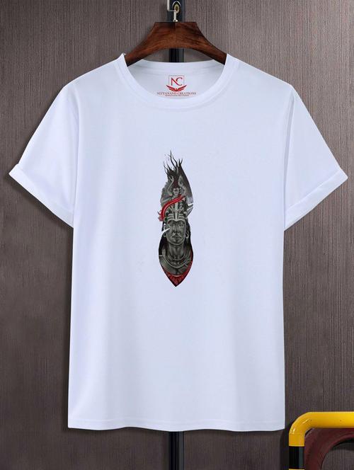 unisex white graphic print t-shirt - 20882652 - Standard Image - 0