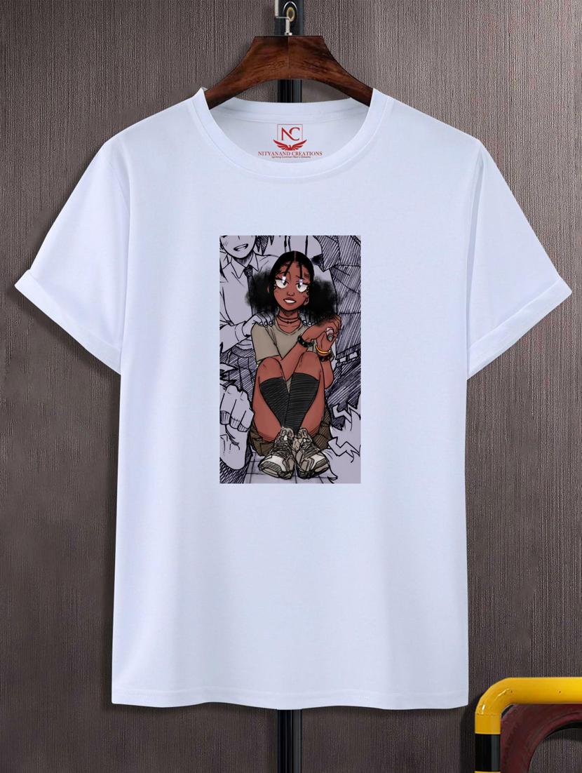 unisex white graphic printed t-shirt - 20882660 -  Zoom Image - 0