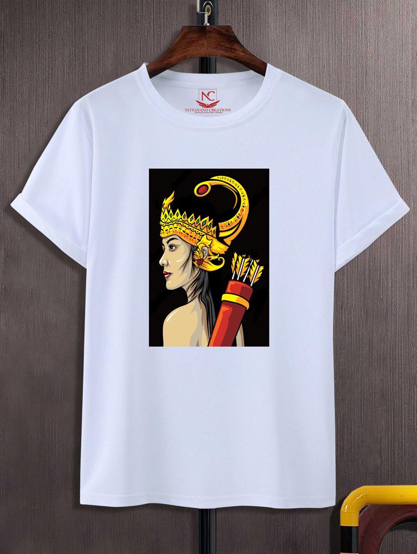 unisex white graphic printed t-shirt - 20882669 -  Zoom Image - 0